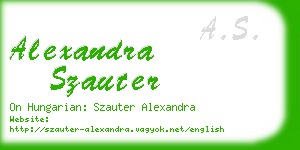 alexandra szauter business card